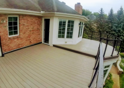 ROOFTOP DECK - Composite 2 level rooftop deck with cable railings